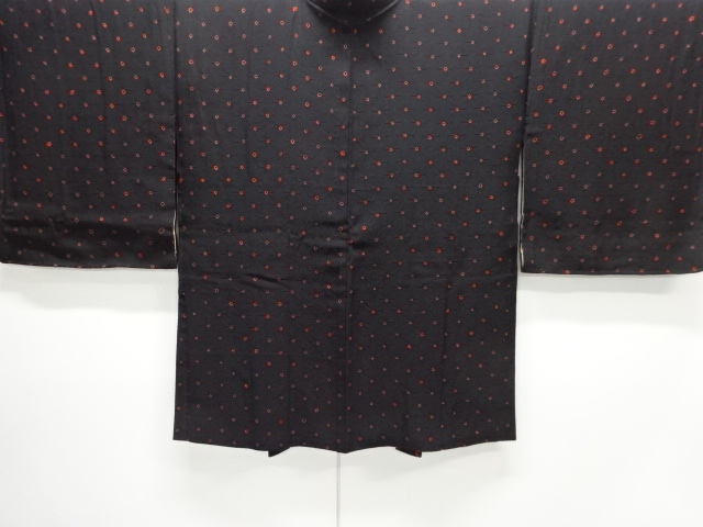 JAPANESE ANTIQUE HAORI / TAISHO ROMAN STYLE / SHIBORI / WOVEN ASANOHA